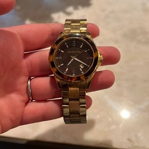 Michael Kors Gold watch with Tortoise Bezel Ladies Watch